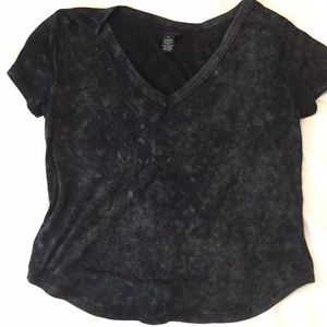 Black tee with mixed in gray.